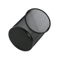 Meta Furniture black metal mesh waste bin with round shape and solid base for office or home use