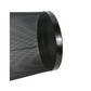 Black mesh metal waste bin with solid top rim by Meta Furniture for office or home use