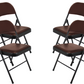 Meta Furniture Leather Folding Chair with Padded Seat