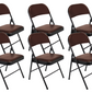 Meta Furniture Leather Folding Chair with Padded Seat