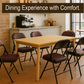 Meta Furniture Leather Folding Chair with Padded Seat