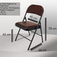 Meta Furniture Leather Folding Chair with Padded Seat
