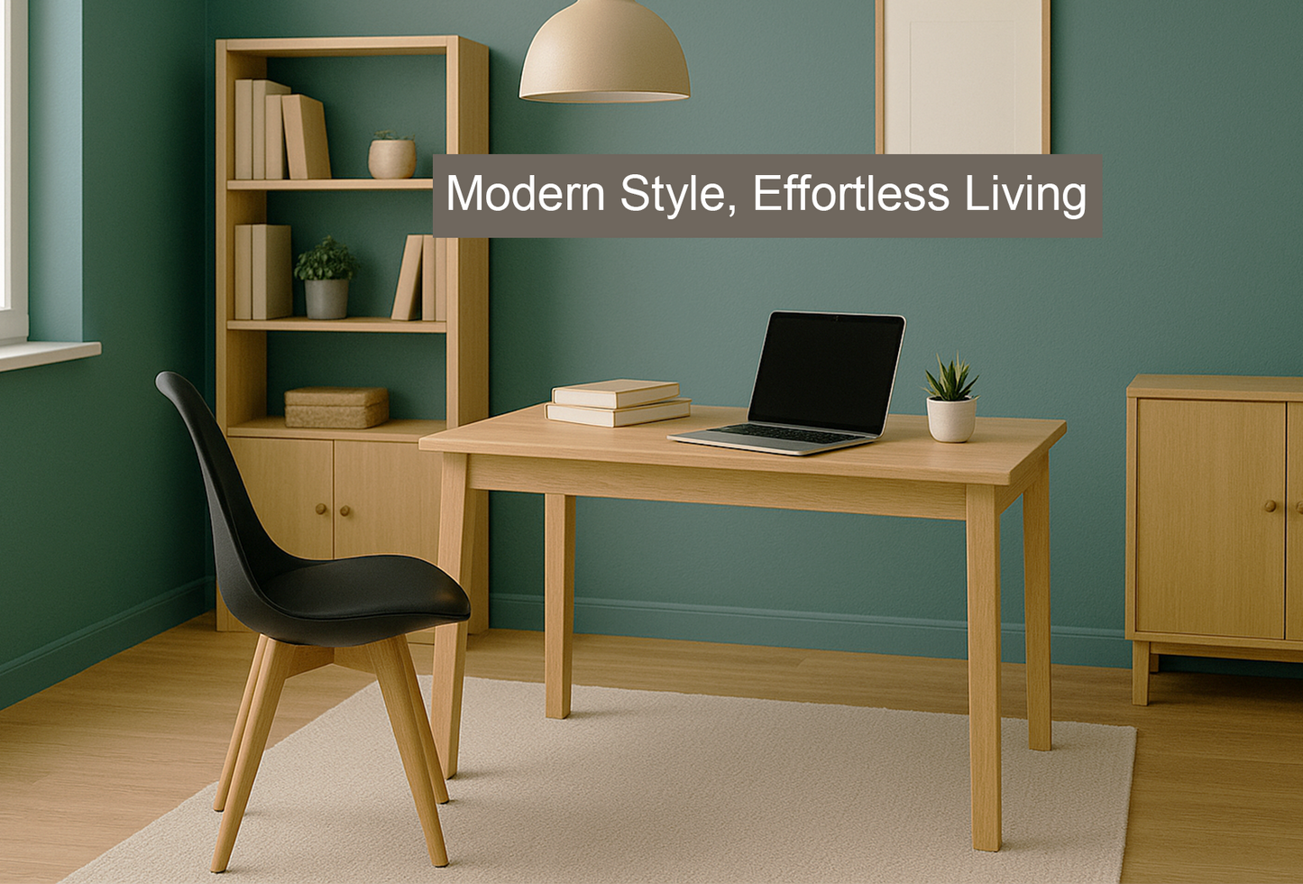 Meta Furniture Modern Dining Chair with Wood Legs