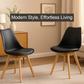 Meta Furniture Modern Dining Chair with Wood Legs