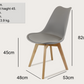 Meta Furniture Modern Dining Chair with Wood Legs