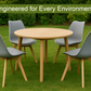 Meta Furniture Modern Dining Chair with Wood Legs