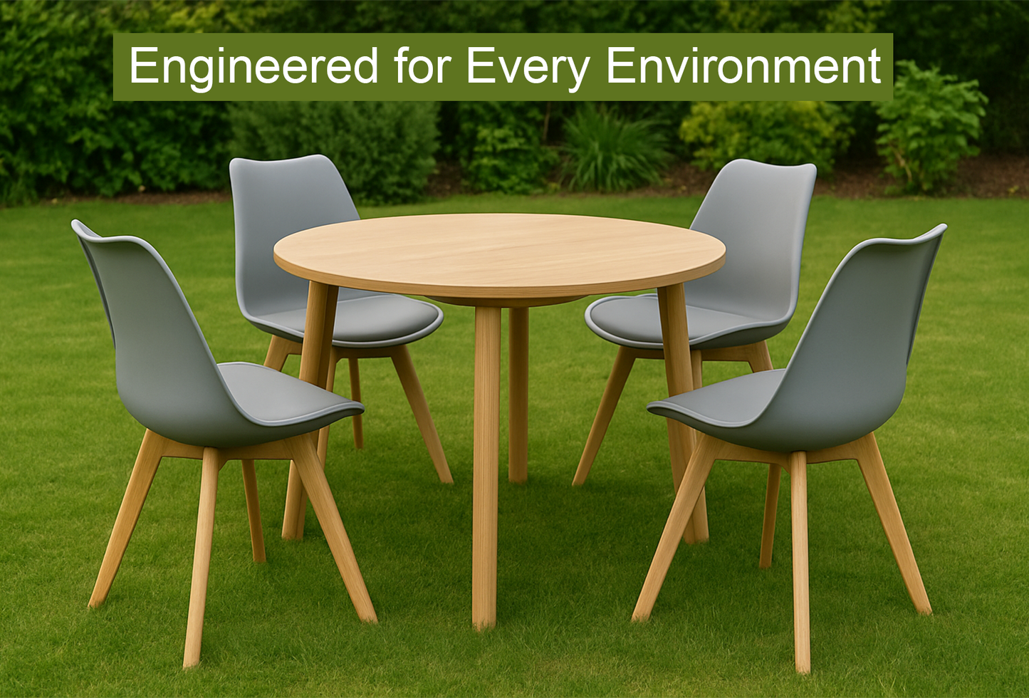 Meta Furniture Modern Dining Chair with Wood Legs