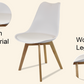 Meta Furniture Modern Dining Chair with Wood Legs