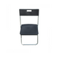 Meta Furniture black Exam Table & Plastic Folding Chair with metal frame and simple design