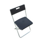 Black plastic folding chair with metal frame from Meta Furniture for Exam Table & Plastic Folding Chair set