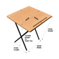 Meta Furniture Exam Table & Plastic Folding Chair with wooden tabletop and black metal legs