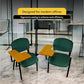 Meta Furniture Fabric Stacking Chair With Tablet in green with ergonomic design for modern offices