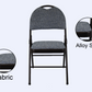 Meta Furniture Heavy Duty Folding Chair with Padded Seat & Backrest