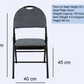 Meta Furniture Heavy Duty Folding Chair with Padded Seat & Backrest