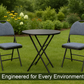 Meta Furniture Heavy Duty Folding Chair with Padded Seat & Backrest