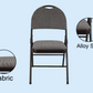 Meta Furniture Heavy Duty Folding Chair with Padded Seat & Backrest