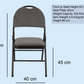Meta Furniture Heavy Duty Folding Chair with Padded Seat & Backrest