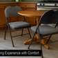 Meta Furniture Heavy Duty Folding Chair with Padded Seat & Backrest