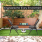 Meta Furniture Heavy Duty Folding Chair with Padded Seat & Backrest