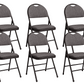 Meta Furniture Heavy Duty Folding Chair with Padded Seat & Backrest