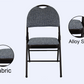 Meta Furniture Heavy Duty Folding Chair with Padded Seat & Backrest