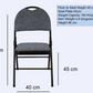 Meta Furniture Heavy Duty Folding Chair with Padded Seat & Backrest