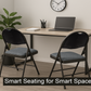 Meta Furniture Heavy Duty Folding Chair with Padded Seat & Backrest