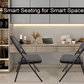 Meta Furniture Heavy Duty Folding Chair with Padded Seat & Backrest