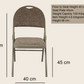 Meta Furniture Heavy Duty Folding Chair with Padded Seat & Backrest