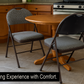 Meta Furniture Heavy Duty Folding Chair with Padded Seat & Backrest