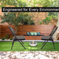 Meta Furniture Heavy Duty Folding Chair with Padded Seat & Backrest