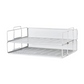 Meta Furniture double-layer metal mesh File Tray Black for organizing documents on desk
