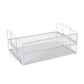 Meta Furniture metal mesh file tray black with two stackable tiers for office organization