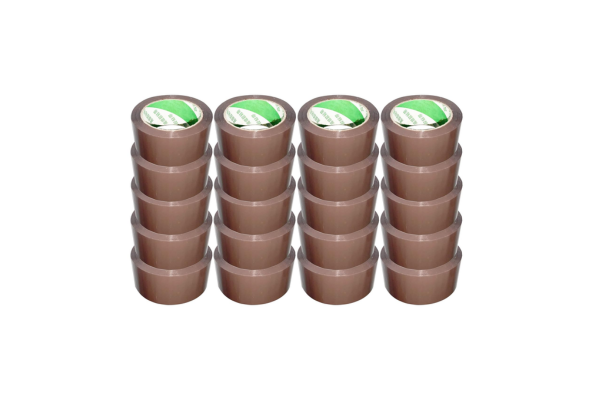 Meta Furniture brown Packing Tape rolls stacked in four columns for secure packaging