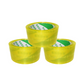 Three rolls of yellow Packing Tape stacked in a pyramid shape by Meta Furniture