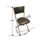 Leather padded chair by Meta Furniture with dimensions 81 cm height and 40 cm width and 114 kg capacity