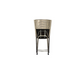 Back view of Meta Furniture leather padded chair with metal frame and support bars