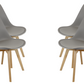 Meta Furniture Modern Dining Chair with Wood Legs