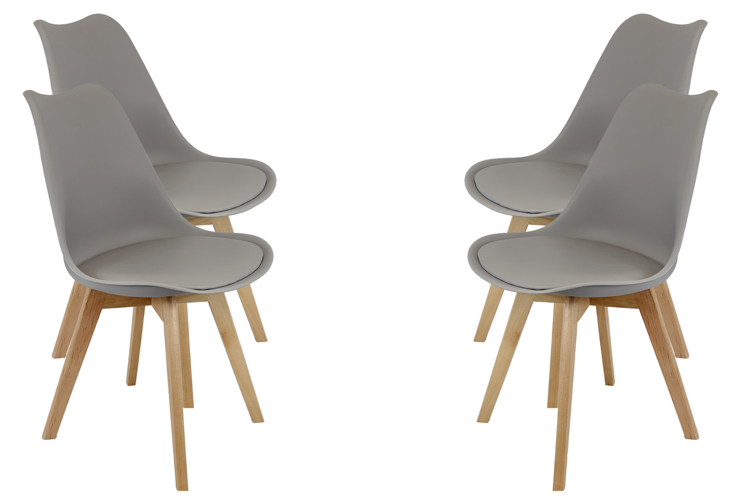 Meta Furniture Modern Dining Chair with Wood Legs