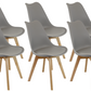 Meta Furniture Modern Dining Chair with Wood Legs