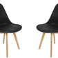 Meta Furniture Modern Dining Chair with Wood Legs