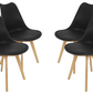 Meta Furniture Modern Dining Chair with Wood Legs