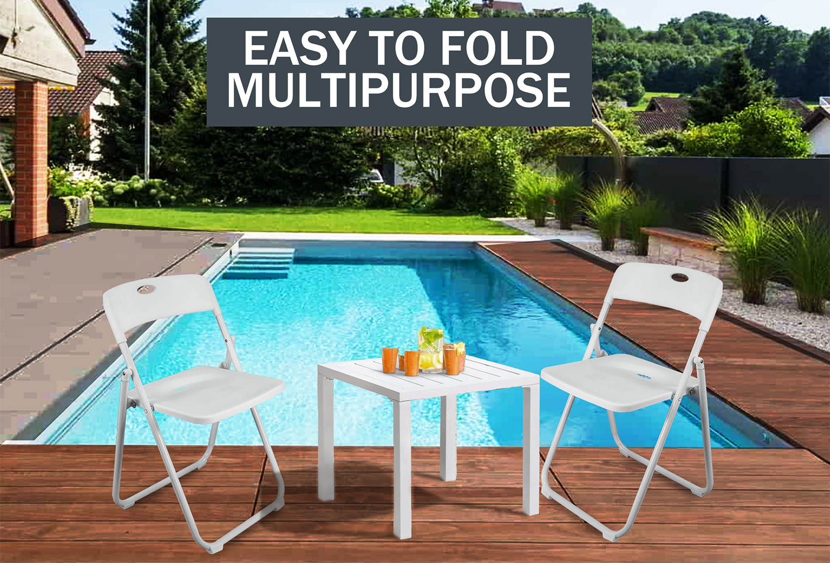 Plastic Folding Chair | whiteout