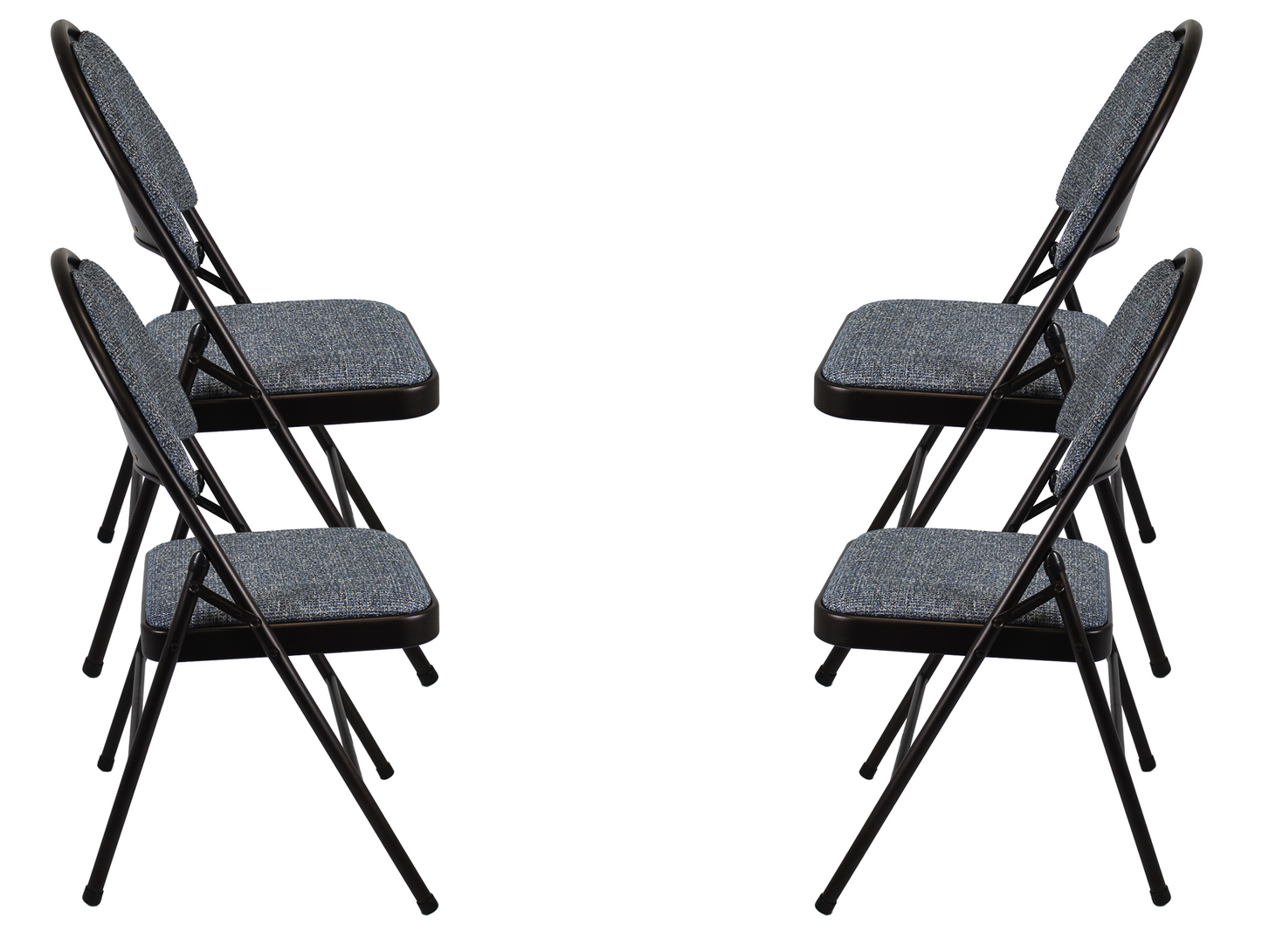 Meta Furniture Heavy Duty Folding Chair with Padded Seat & Backrest