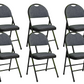 Meta Furniture Heavy Duty Folding Chair with Padded Seat & Backrest
