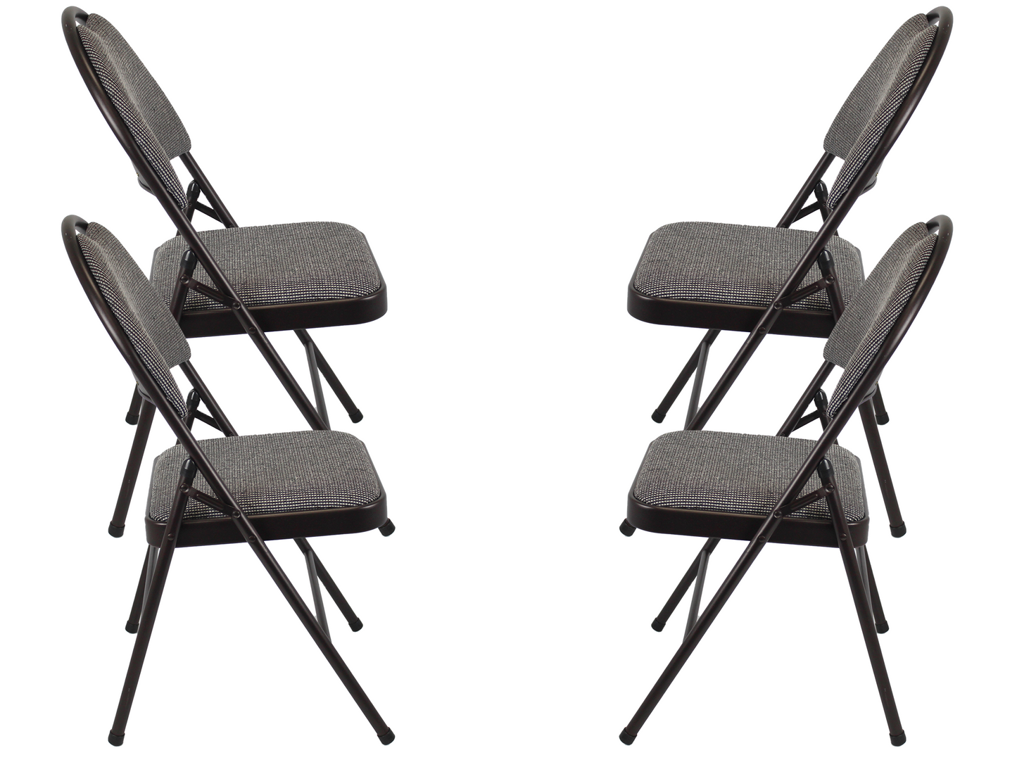 Meta Furniture Heavy Duty Folding Chair with Padded Seat & Backrest