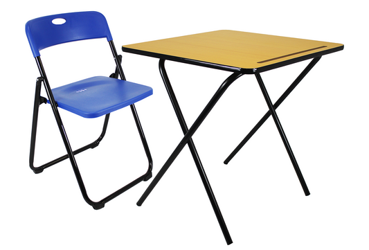 Meta Furniture Plastic Folding Chair & Exam Table Set