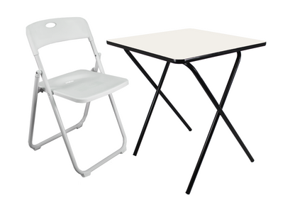 Plastic Folding Chair And Exam Table Set By Meta Furniture