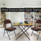 Meta Furniture Leather Folding Chair and Exam Table Set
