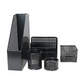Meta Furniture black Stationary Set Holder 5 Piece with mesh design for desk organization